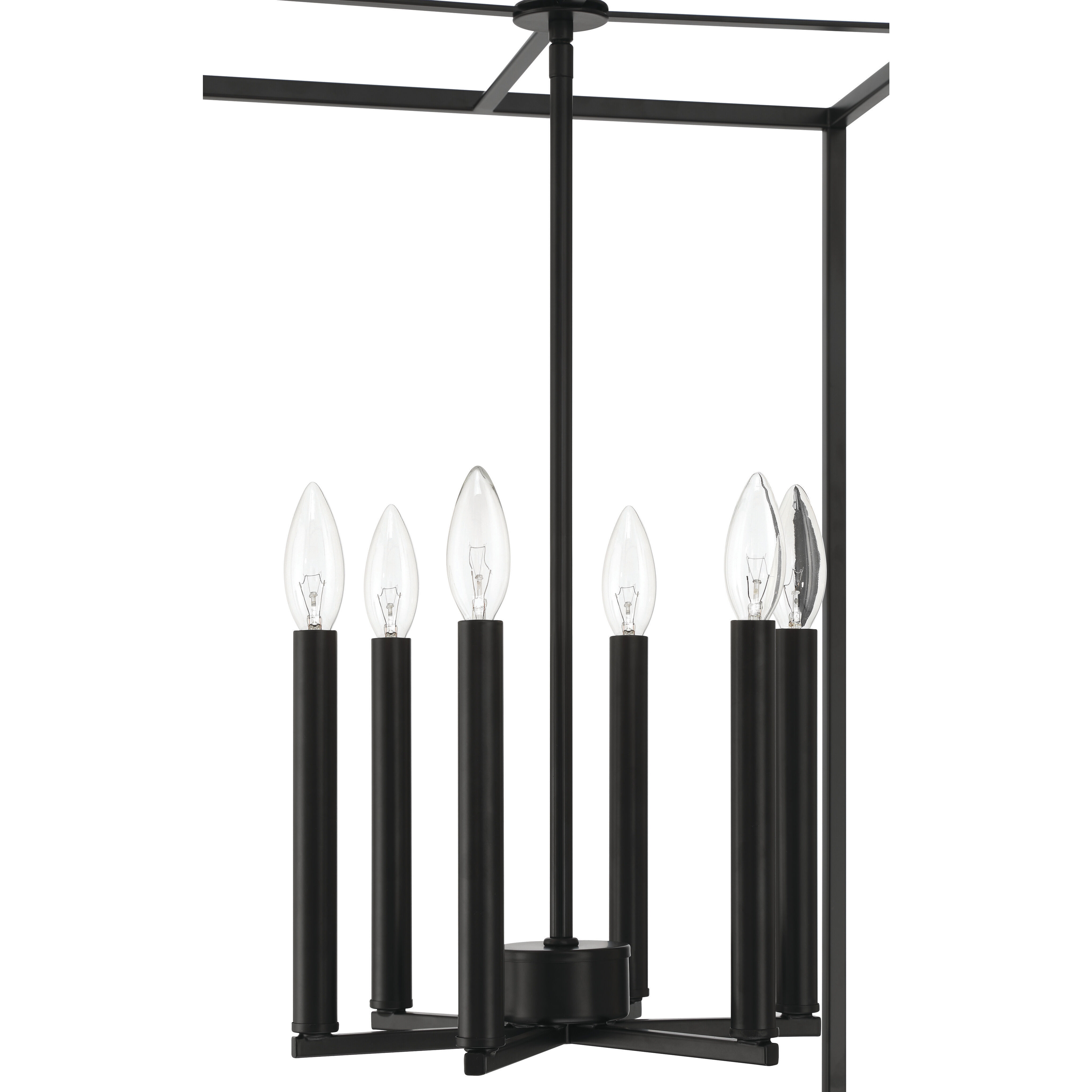 Signature 6 Light 18 inch Flat Black Foyer Light Ceiling Light