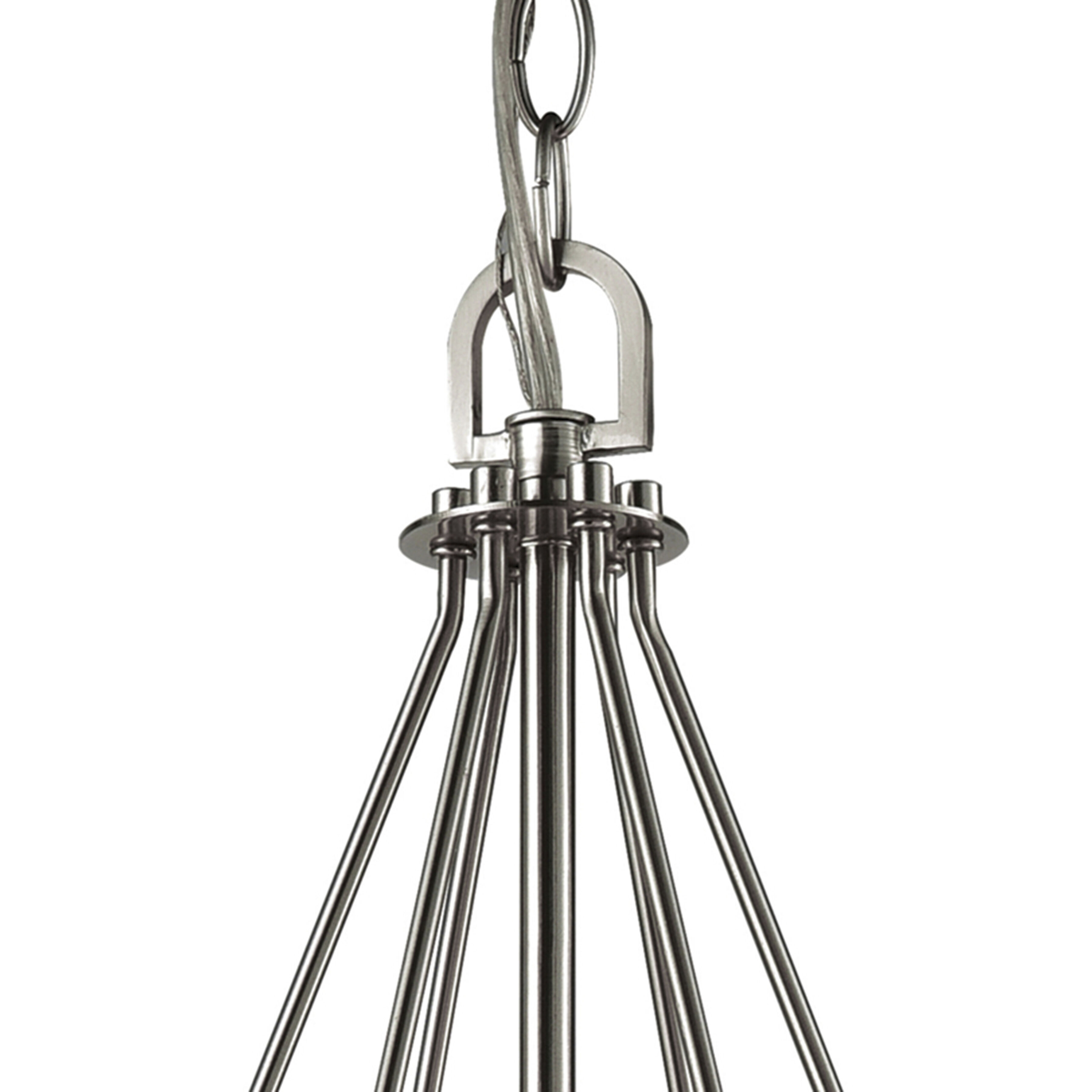 Casual Mission 9 Light 29 inch Brushed Nickel Chandelier Ceiling Light