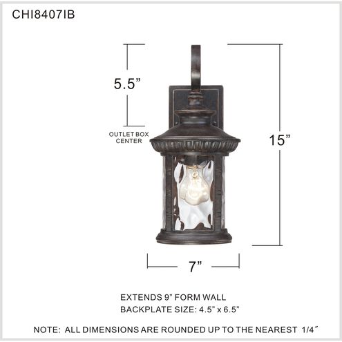 Chimera 1 Light 16 inch Imperial Bronze Outdoor Wall Lantern