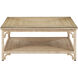 Olisa 40 X 17 inch Natural and Clear Cocktail Table