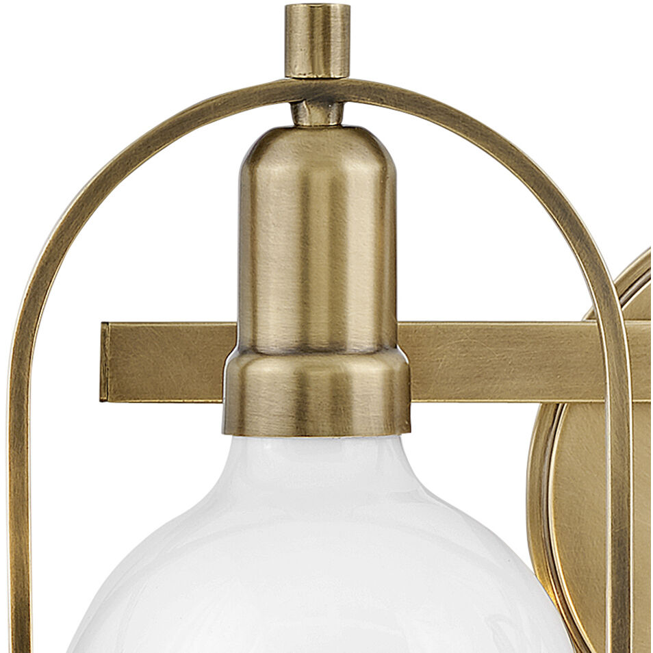 Somerset 2 Light 16 inch Heritage Brass Vanity Light Wall Light