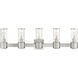 Quincy 5 Light 35.5 inch Brushed Nickel Vanity Wall Sconce Wall Light, Large