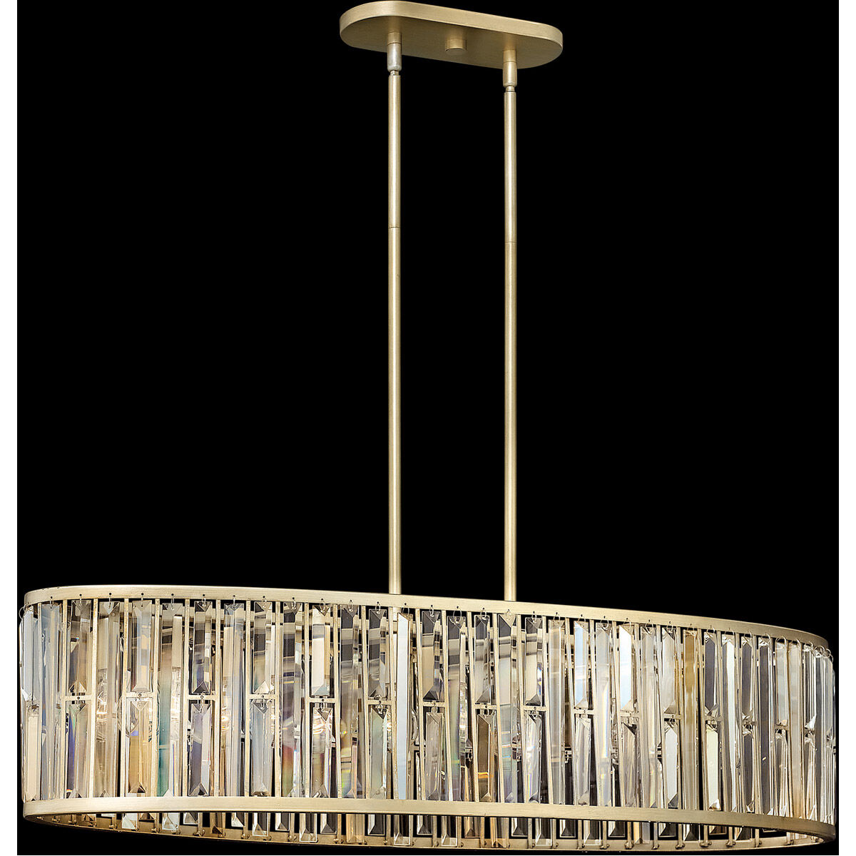 Fredrick Ramond Lighting Gemma Six Light Linear Silver Leaf FR33738SLF