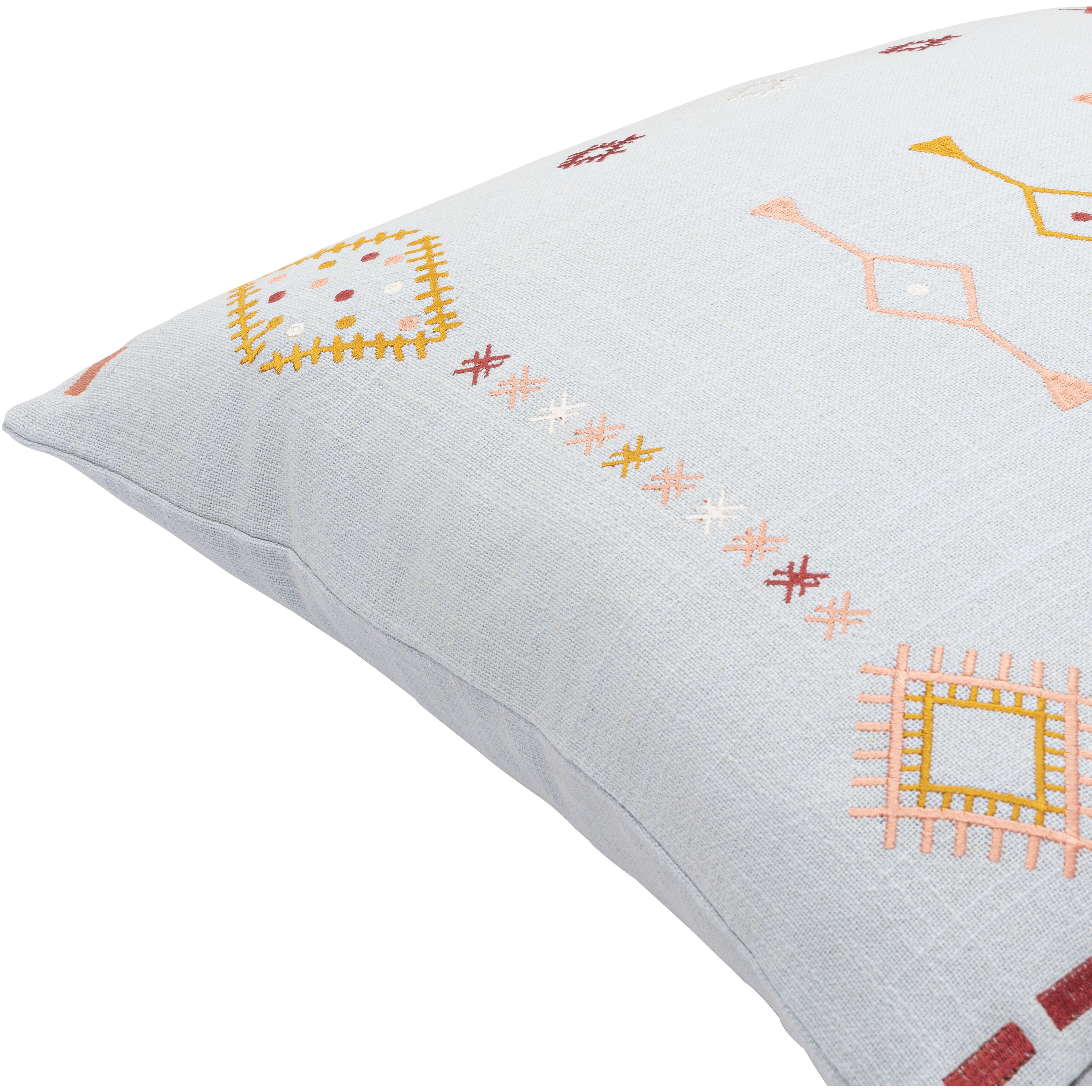 Zina 20 inch Pale Blue Pillow Kit in 20 x 20, Square