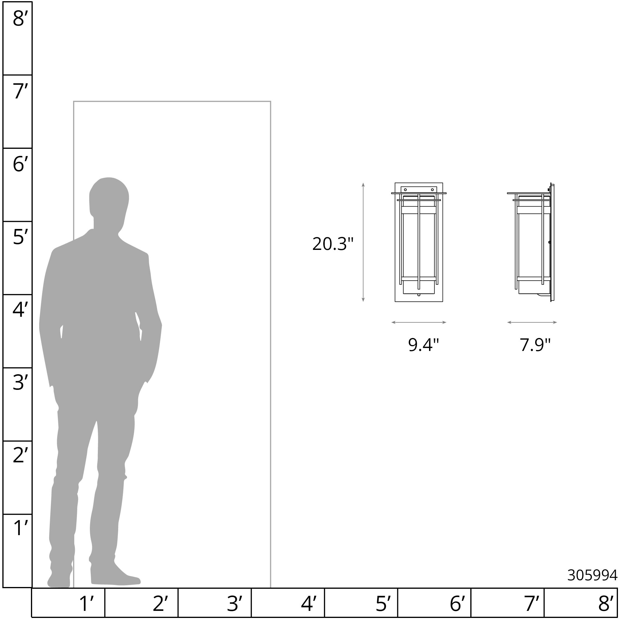 Banded 1 Light 20.3 inch Coastal Dark Smoke Outdoor Sconce, Large