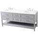 Sinclaire 72 X 22 X 34 inch Gray Vanity Sink Set