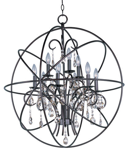Orbit 9 Light 30 inch Oil Rubbed Bronze Single-Tier Chandelier Ceiling Light