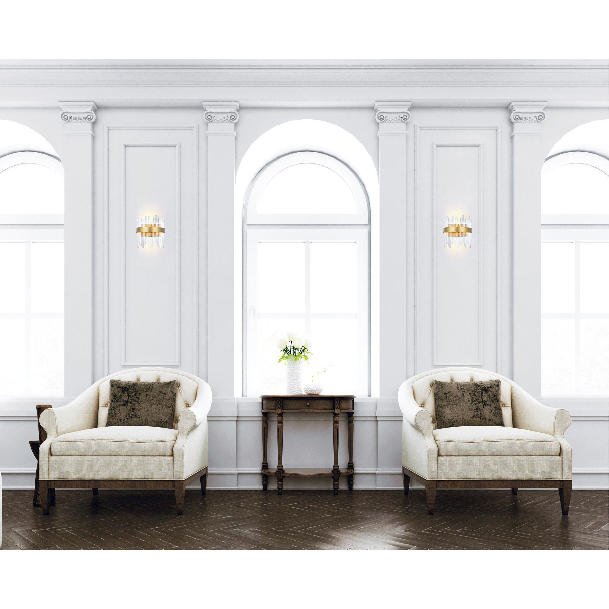 Genevieve LED 12 inch Medallion Gold Wall Light