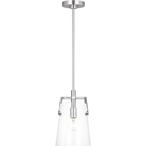 Drew & Jonathan Crofton 1 Light 7.75 inch Brushed Nickel Pendant Ceiling Light, Small