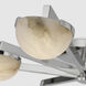 Kelly Wearstler Pedra LED 36 inch Polished Nickel Staggered Arm Flush Mount Ceiling Light, Large