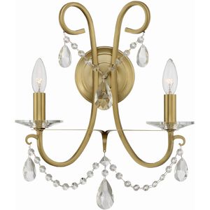 Othello 2 Light 14 inch Vibrant Gold Wall Sconce Wall Light