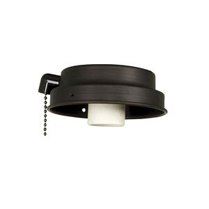 Universal 1 Light Fluorescent Aged Bronze Brushed Fan Light Fitter, Shades Sold Separately