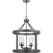 Gresham 4 Light 20 inch Graphite Foyer Pendant Ceiling Light, Design Series