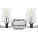 Halstead 2 Light 16 inch Chrome Vanity Light Wall Light