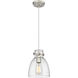 Downtown Urban Newton Bell 1 Light 8 inch Satin Nickel Pendant Ceiling Light in Seedy