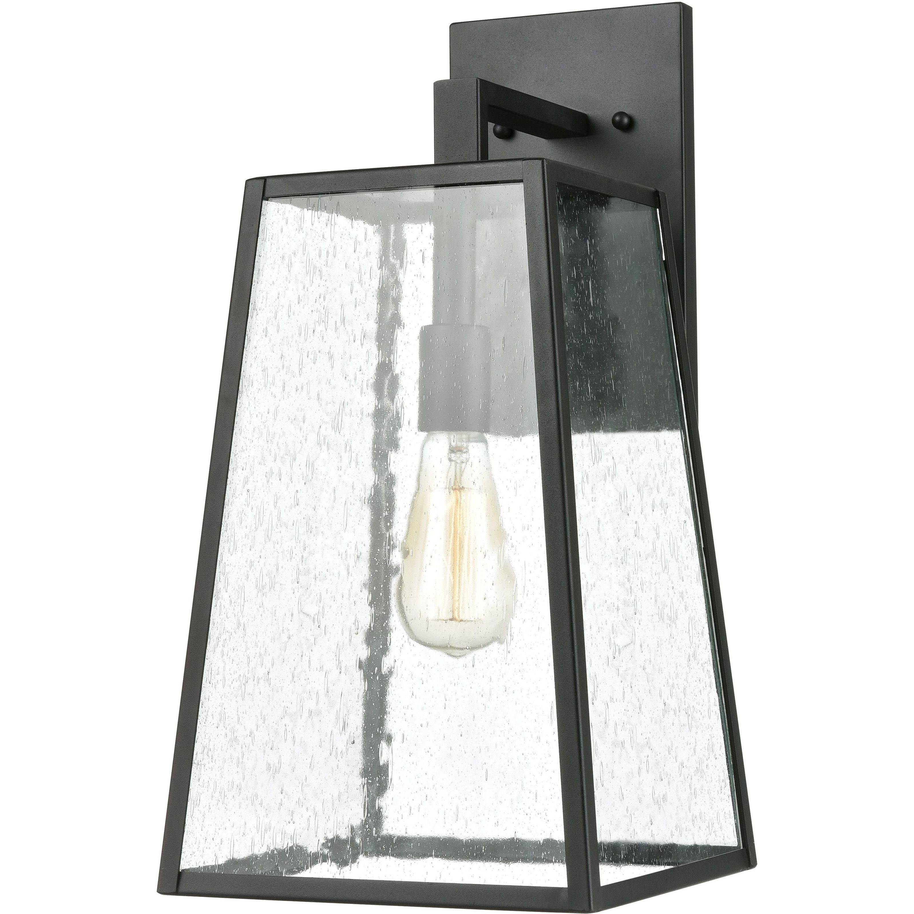 Meditterano 1 Light 18 inch Matte Black Outdoor Sconce