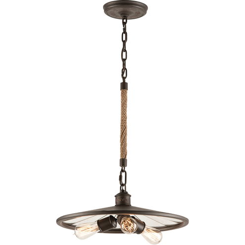 Brooklyn 3 Light 18 inch Brooklyn Bronze Pendant Ceiling Light