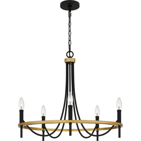Legare 5 Light 26 inch Matte Black Chandelier Ceiling Light