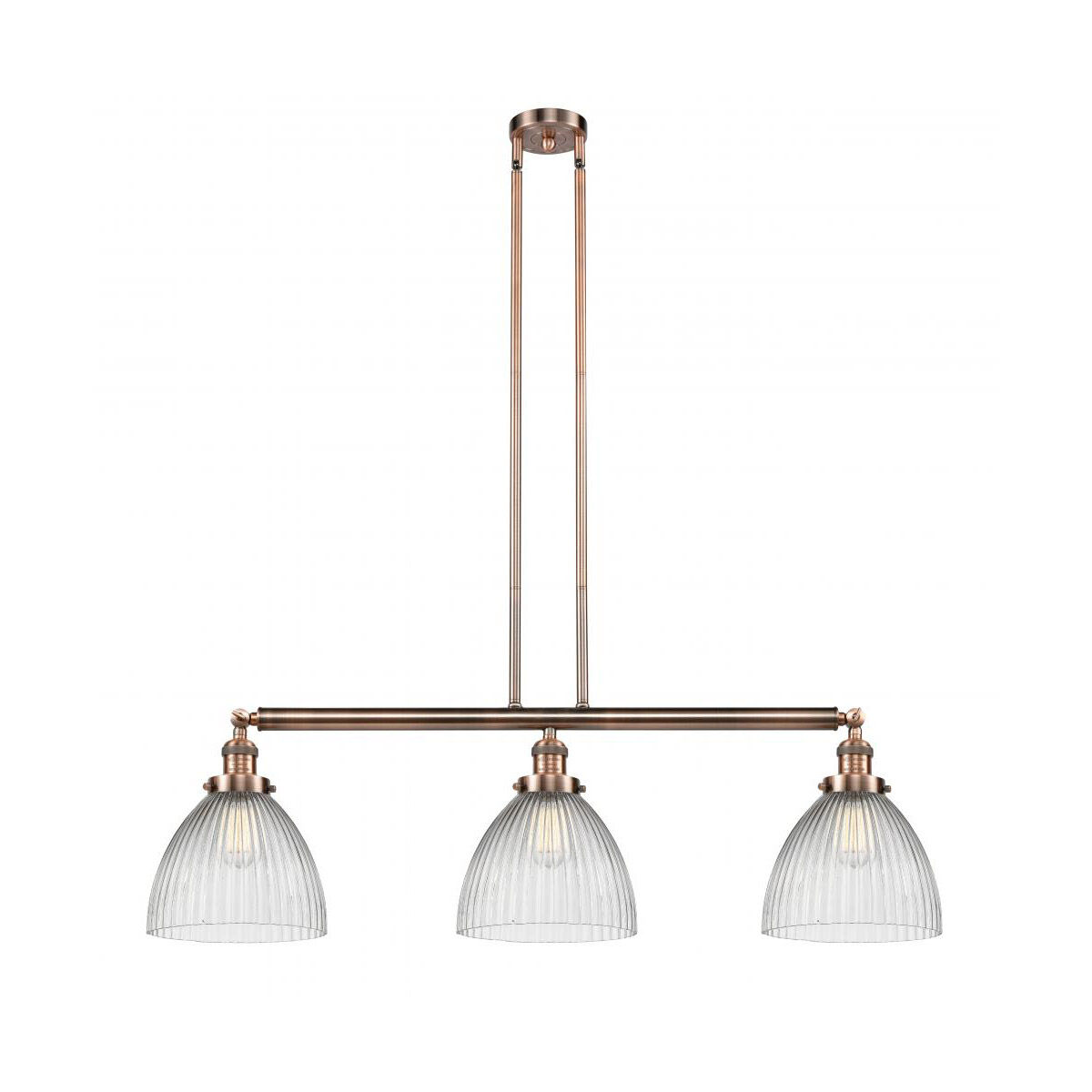 Franklin Restoration Seneca Falls LED 39 inch Antique Copper Island Light Ceiling Light, Franklin Restoration