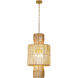 Canada 1 Light 16 inch Natural White Chandelier Ceiling Light