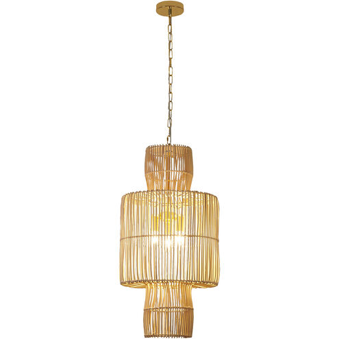 Canada 1 Light 16 inch Natural White Chandelier Ceiling Light