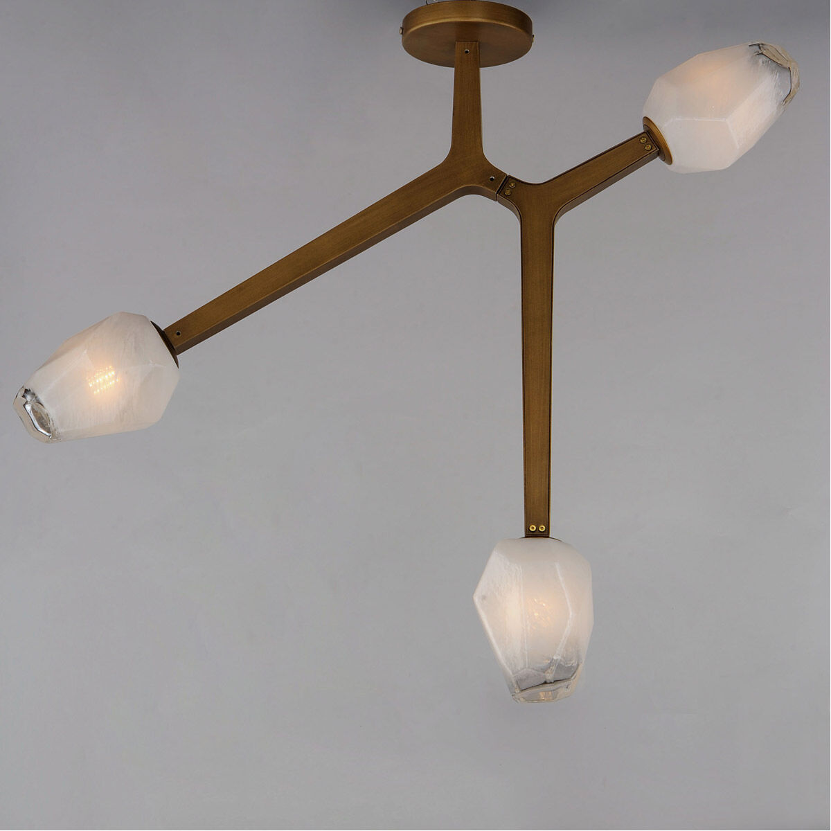 Blossom LED 20 inch Natural Aged Brass Flush Mount Ceiling Light