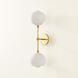 Saylor 2 Light 6.25 inch Aged Brass/Soft Cream Wall Sconce Wall Light