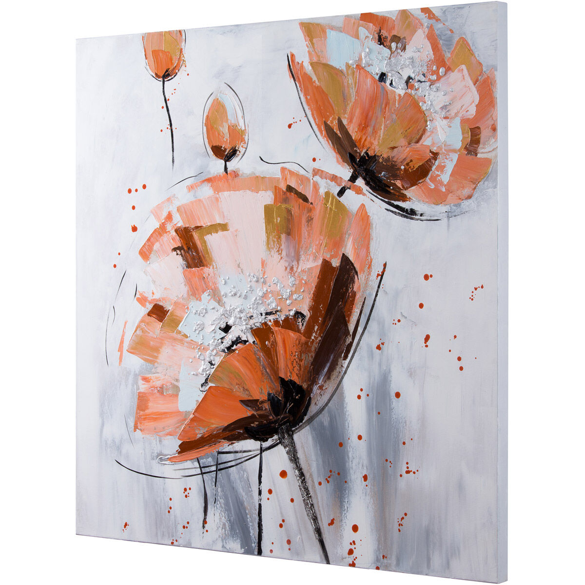 Vibrance Gray and Pink Canvas Wall Art, Varaluz Casa