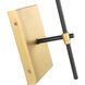 Eclipse 1 Light 5 inch Brass and Black Wall sconce Wall Light