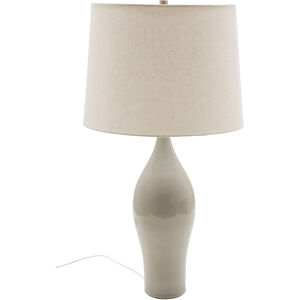 Scatchard 27 inch 150 watt White Gloss Table Lamp Portable Light