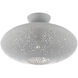 Charlton 1 Light 16 inch Nordic Gray with Brushed Nickel Accents Semi Flush Ceiling Light