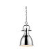 Duncan 1 Light 9 inch Chrome Mini Pendant Ceiling Light, Small