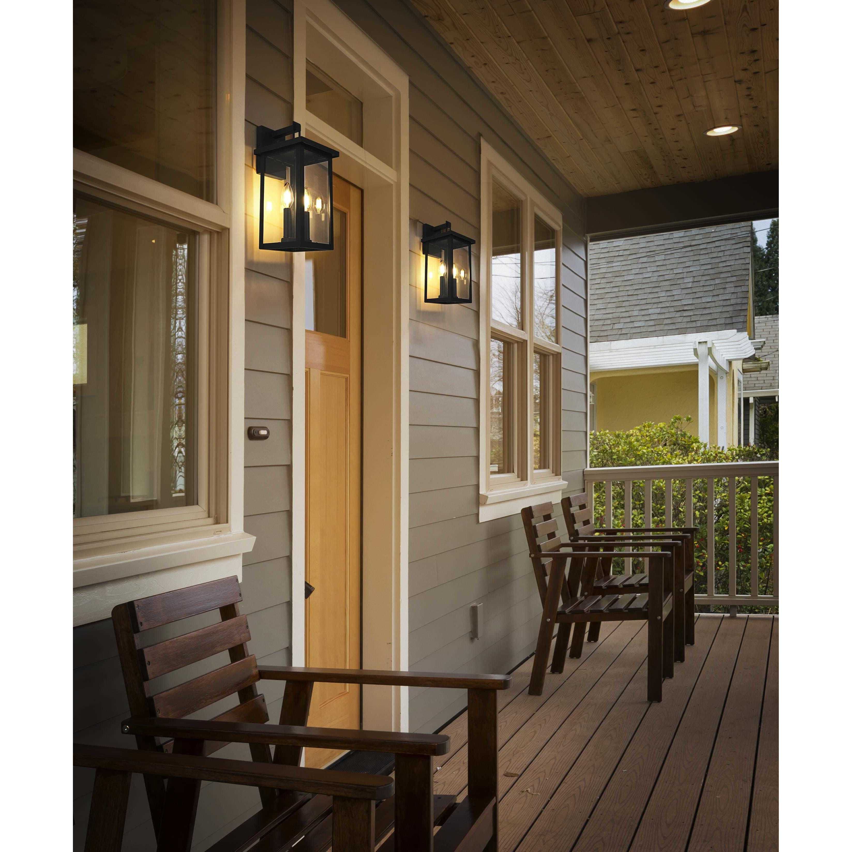 Venango 2 Light 15 inch Black Outdoor Wall Sconce