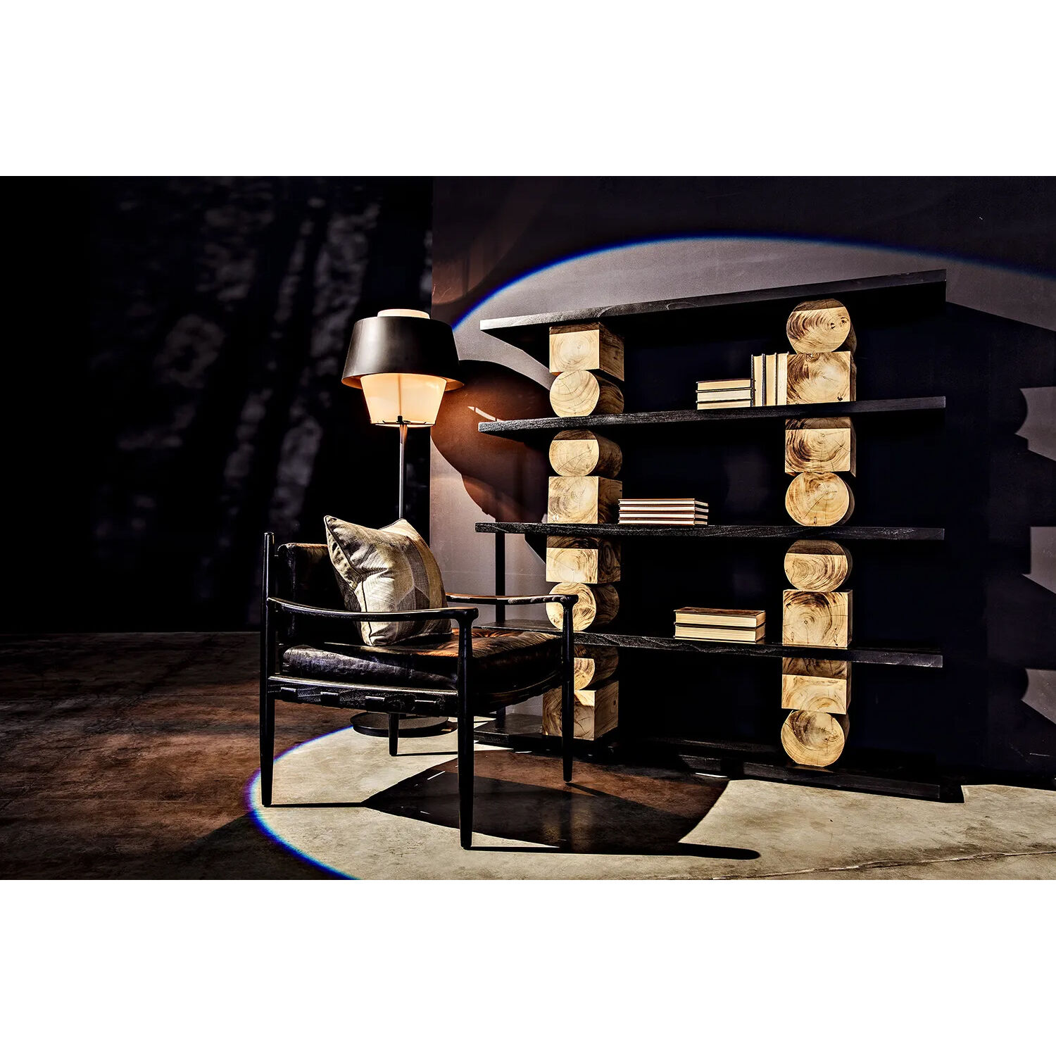 Fogel Charcoal Black Lounge Chair