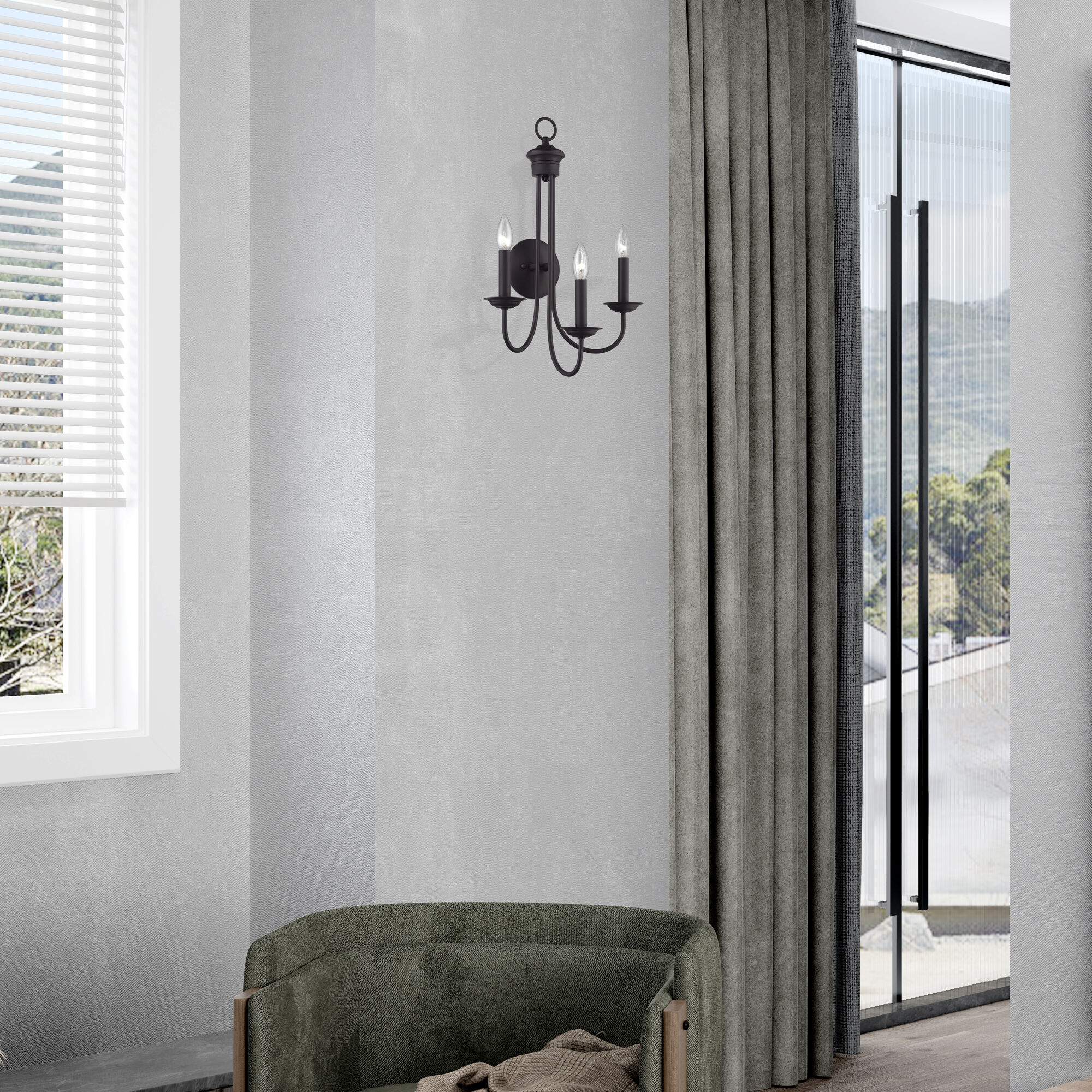 Estate 3 Light 14 inch Bronze Wall Sconce Wall Light