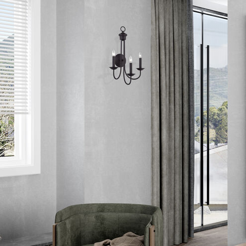 Estate 3 Light 14 inch Bronze Wall Sconce Wall Light