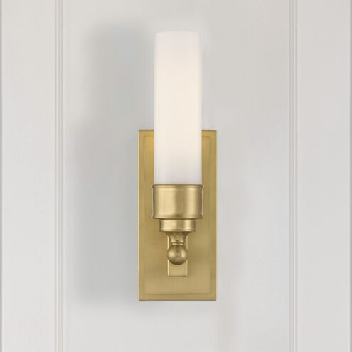 Wilcox 1 Light 5 inch Aged Brass Bath Wall Sconce Wall Light
