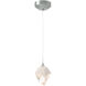 Chrysalis 1 Light 5.5 inch Vintage Platinum Mini Pendant Ceiling Light in White Crystal, Small