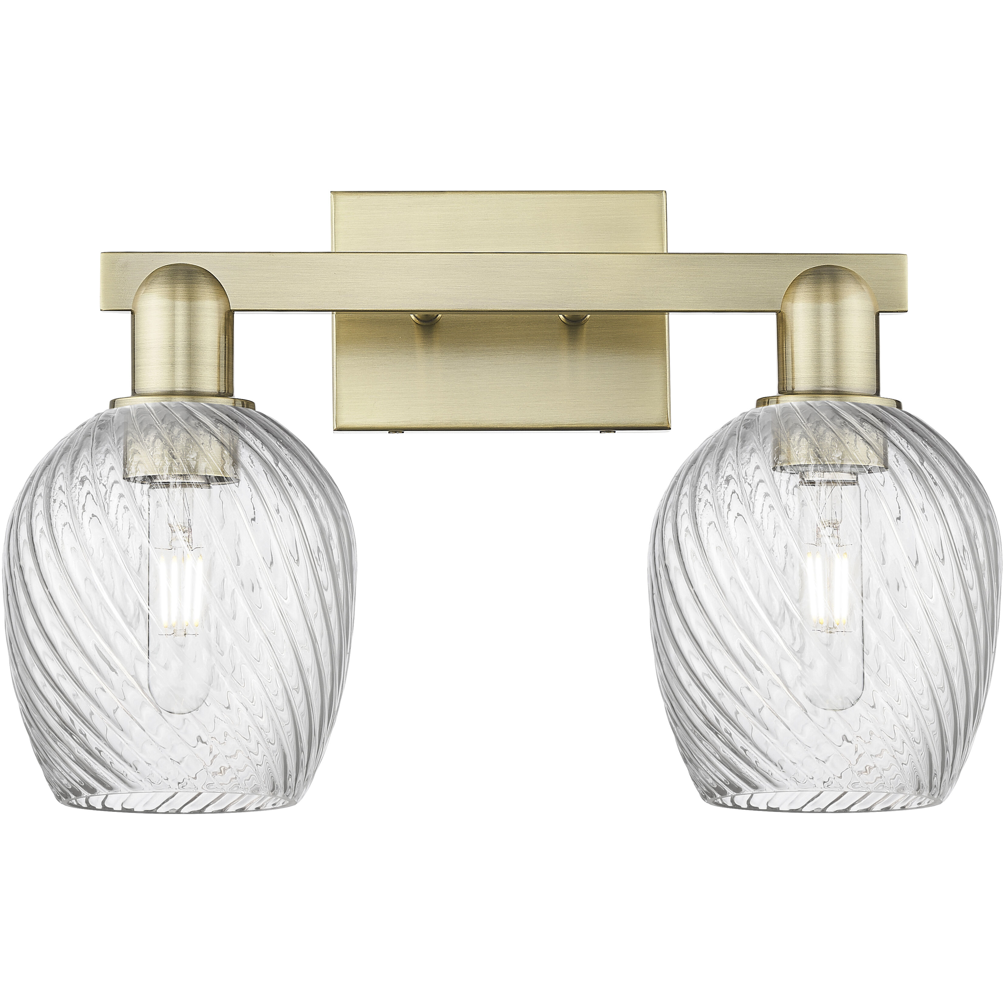 Arcadia Salina 2 Light 16.75 inch Antique Brass Bath Vanity Light Wall Light