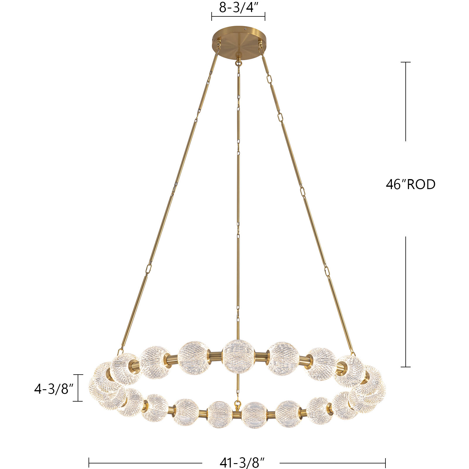 Marni LED 41.38 inch Polished Nickel Chandelier Ceiling Light