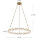 Marni LED 41.38 inch Polished Nickel Chandelier Ceiling Light