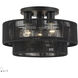 Acordia 3 Light 15 inch Black Semi Flush Mount Ceiling Light, Large