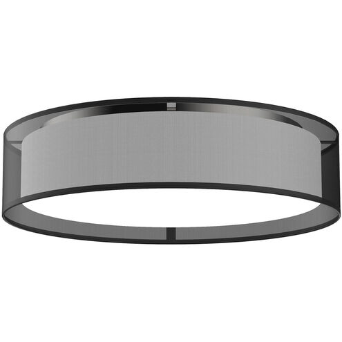 Dalton LED 20 inch Black Organza Flush Mount Ceiling Light