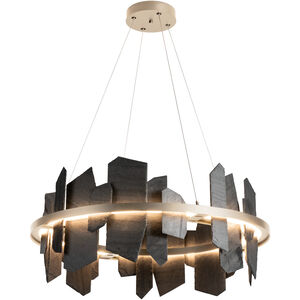 Ardesia LED 38 inch Soft Gold Pendant Ceiling Light in Soft Gold/Slate, Circular