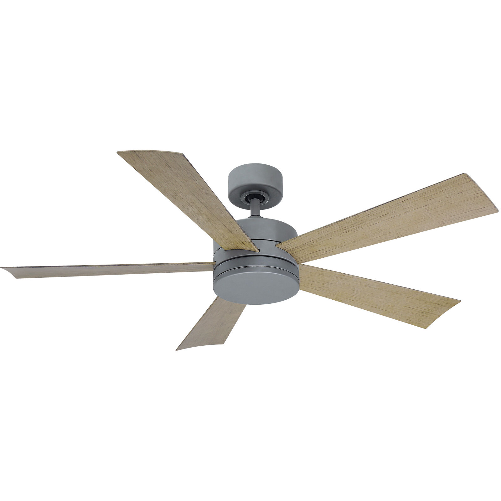 Wynd 52 inch Graphite Weathered Gray with Weathered Gray Blades Downrod Ceiling Fan in 3000K, Smart Ceiling Fan