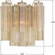 Addis Bath Wall Light in Tronchi Glass Amber