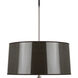Penelope 3 Light 15 inch Polished Nickel Pendant Ceiling Light in Taupe Ceramik With Silver Mylar