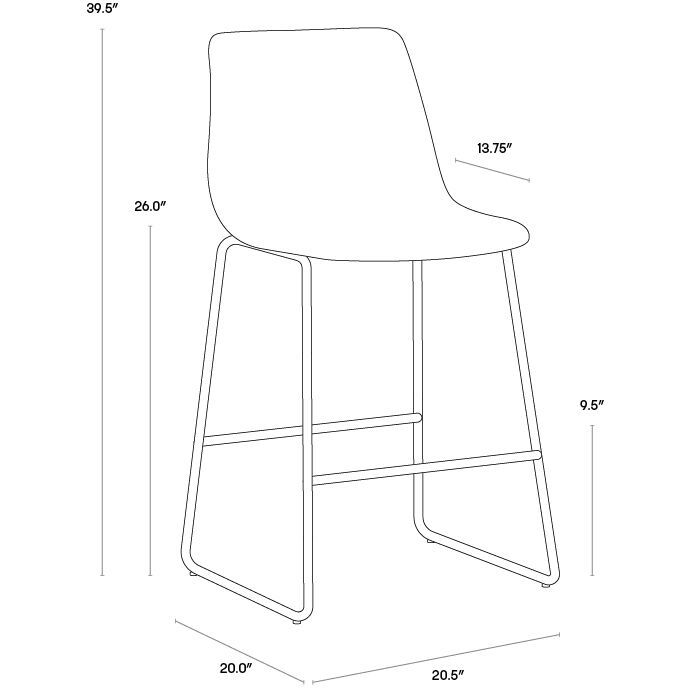 Cal 39.5 inch Antique Black Counter Stool, Set Of 2