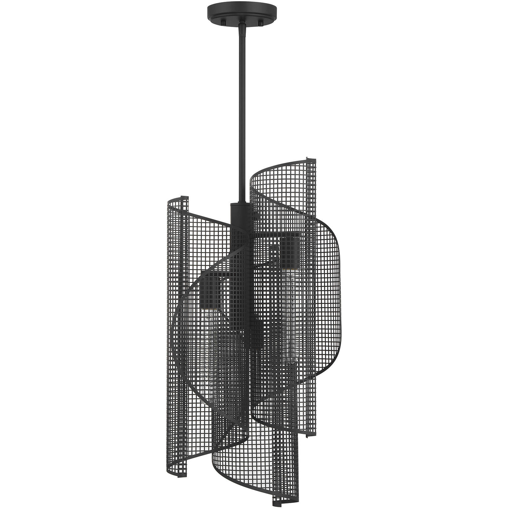 Hillbourne 3 Light 14 inch Matte Black Pendant Ceiling Light