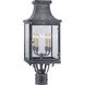 Chapman & Myers Bedford 4 Light 24.5 inch Weathered Zinc Outdoor Post Lantern
